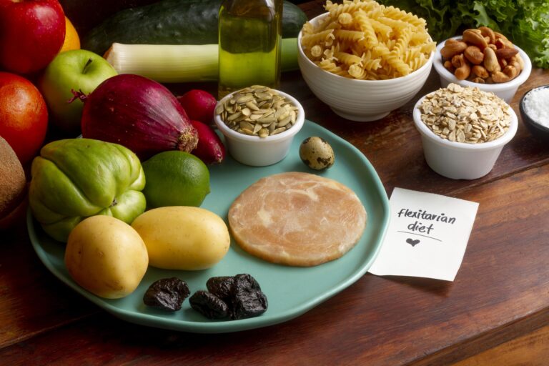 high-angle-flexitarian-diet-food-assortment